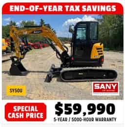 SANY Savings: SY50U Small Excavator