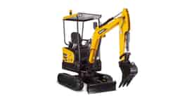 Image of a SANY SY16C Excavator Right Facing with White Background