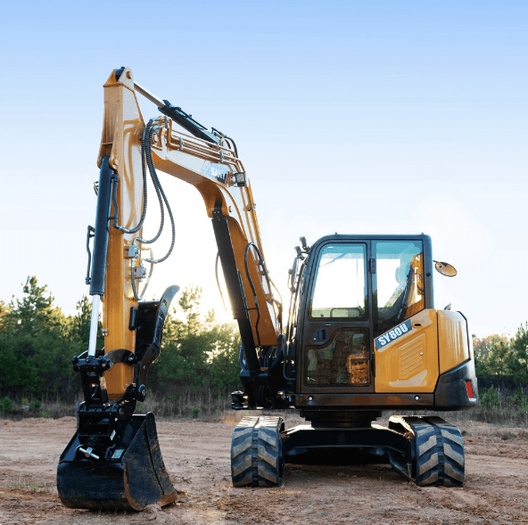 Side angle of SY80U excavator