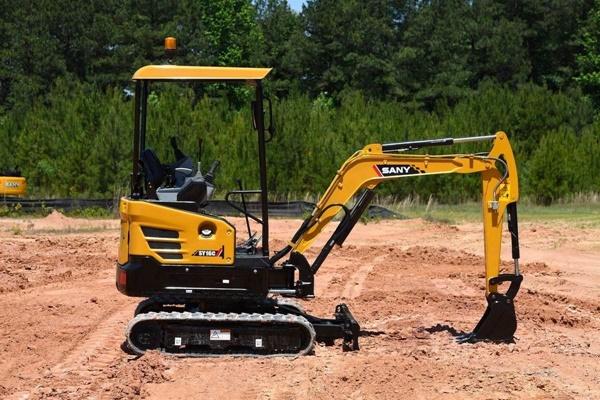 SANY excavator model outside