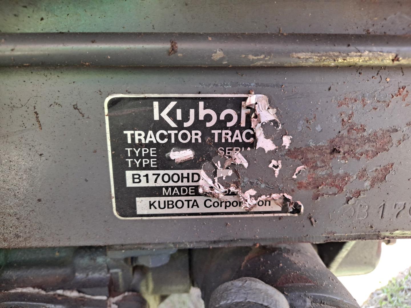 Kubota B1700HSD Compact Tractor