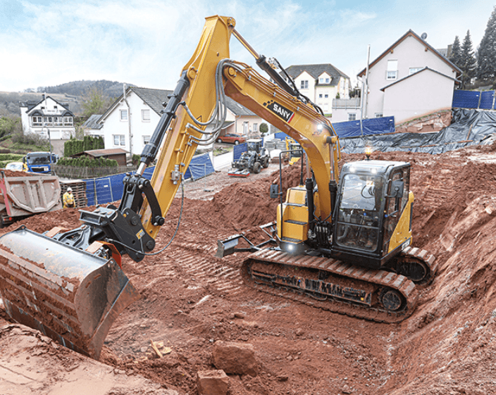 SANY Excavator on a construction site