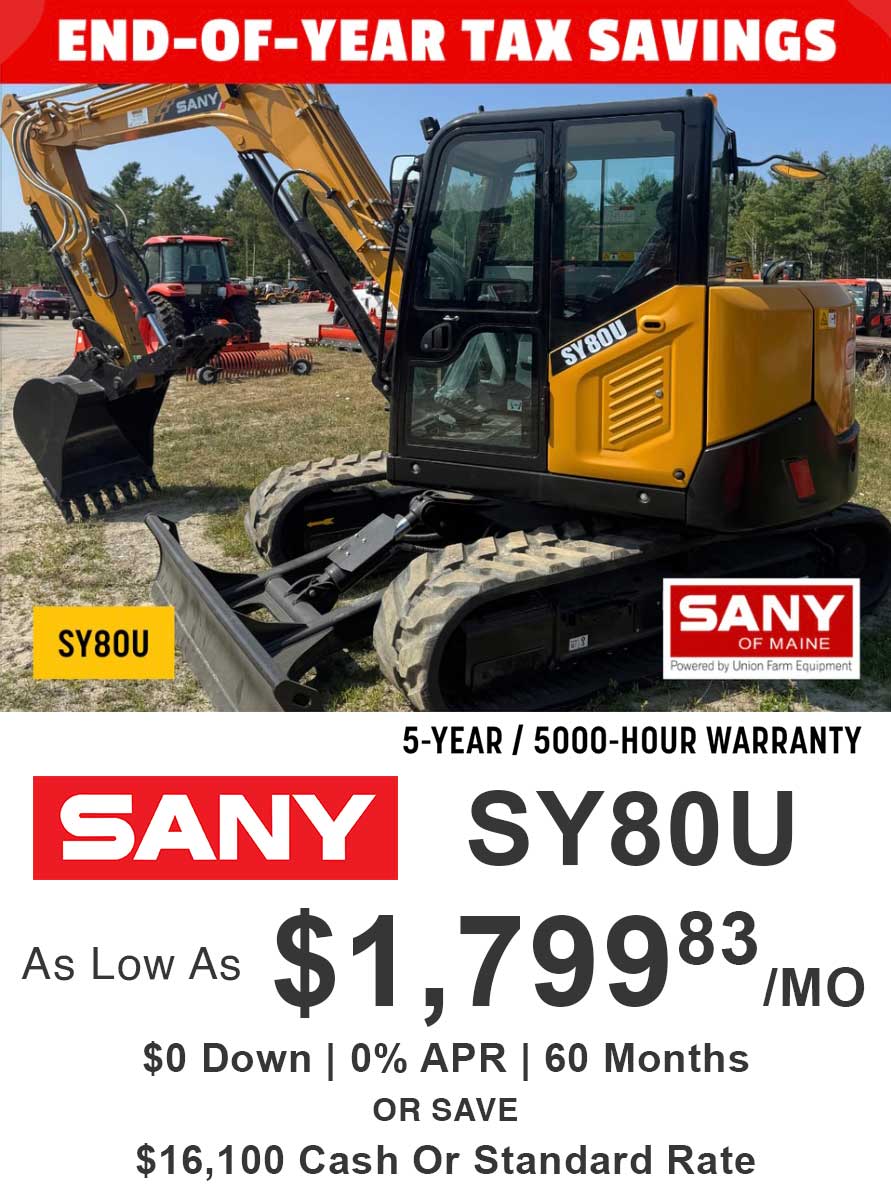 SANY SY80U Excavator Special