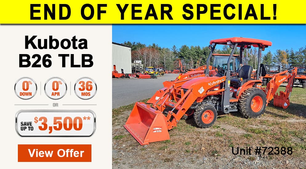 Union Farm Equipment End of Year Special Kubota B26