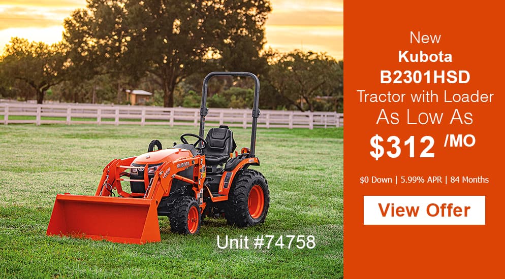 Kubota B2301HSD Tractor with Loader