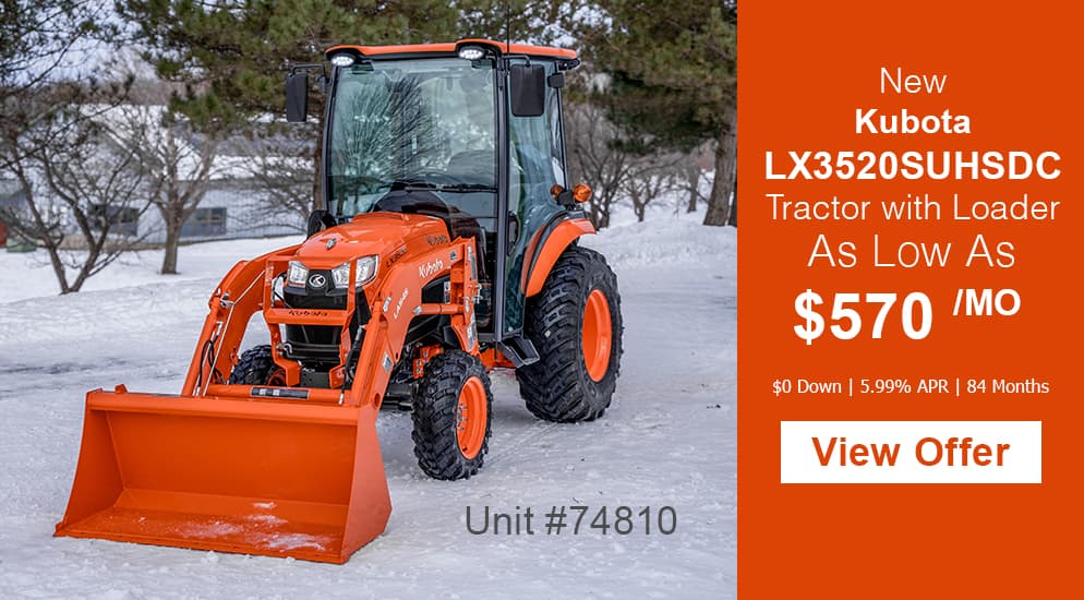 Kubota LX3520SUHSDC Cab Tractor with Loader