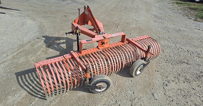 York RW7 7ft Landscape Rake with Gauge Wheels – 3-Point Hitch