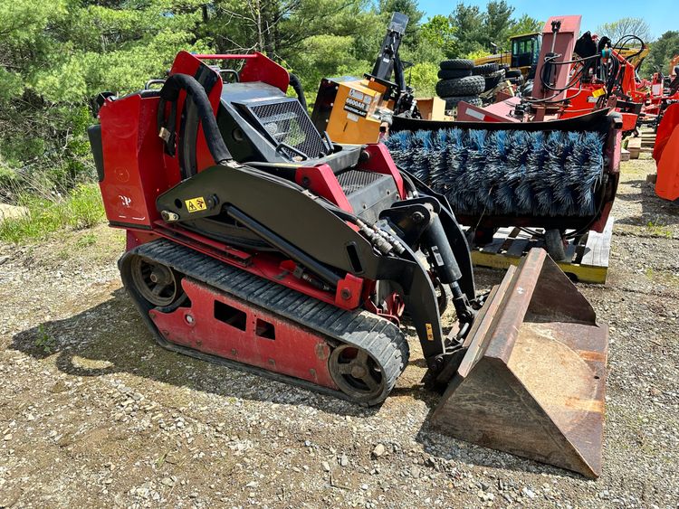 2021 TORO 22328 STAND ON TRACK LOADER W/FORKS, BLADE, and BROOM