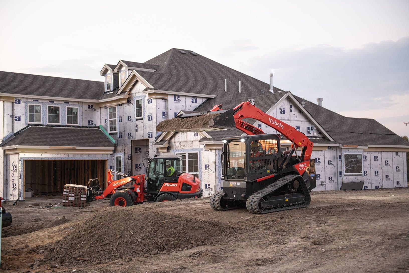 Kubota SVL97-2 at a construction site